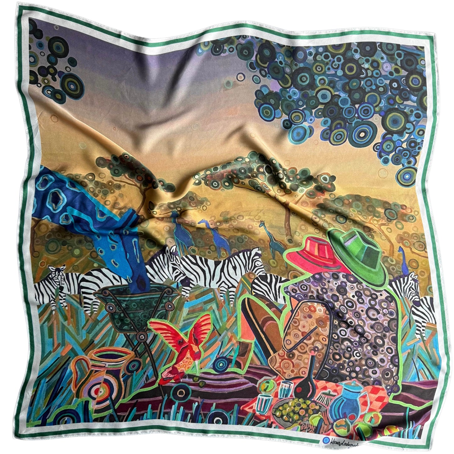 AFRICA — Art Silk Scarf (90×90 cm)