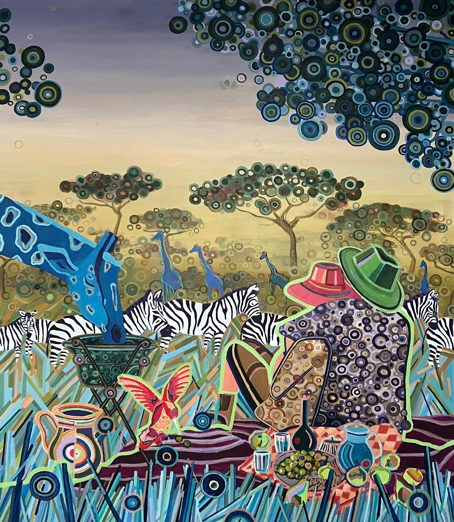 AFRIKA - Original Contemporary Painting by Kasia Laskowska