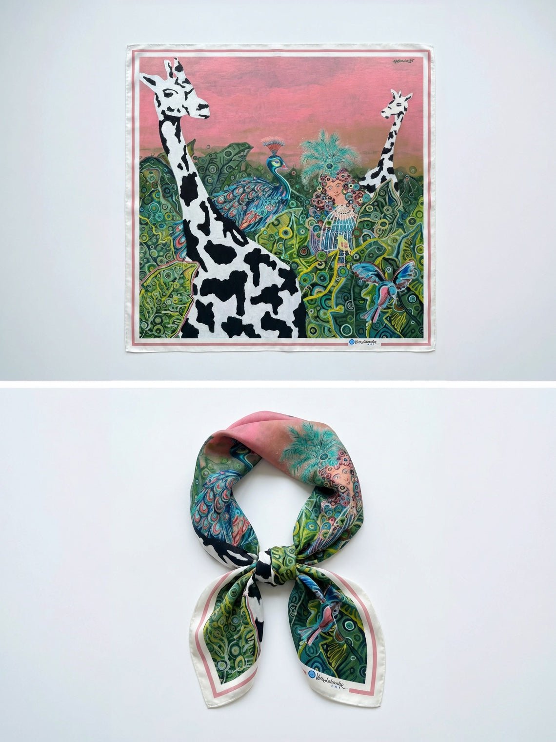 WZGLĘDNE PIĘKNO – jedwabna apaszka - Kasia Laskowska Art