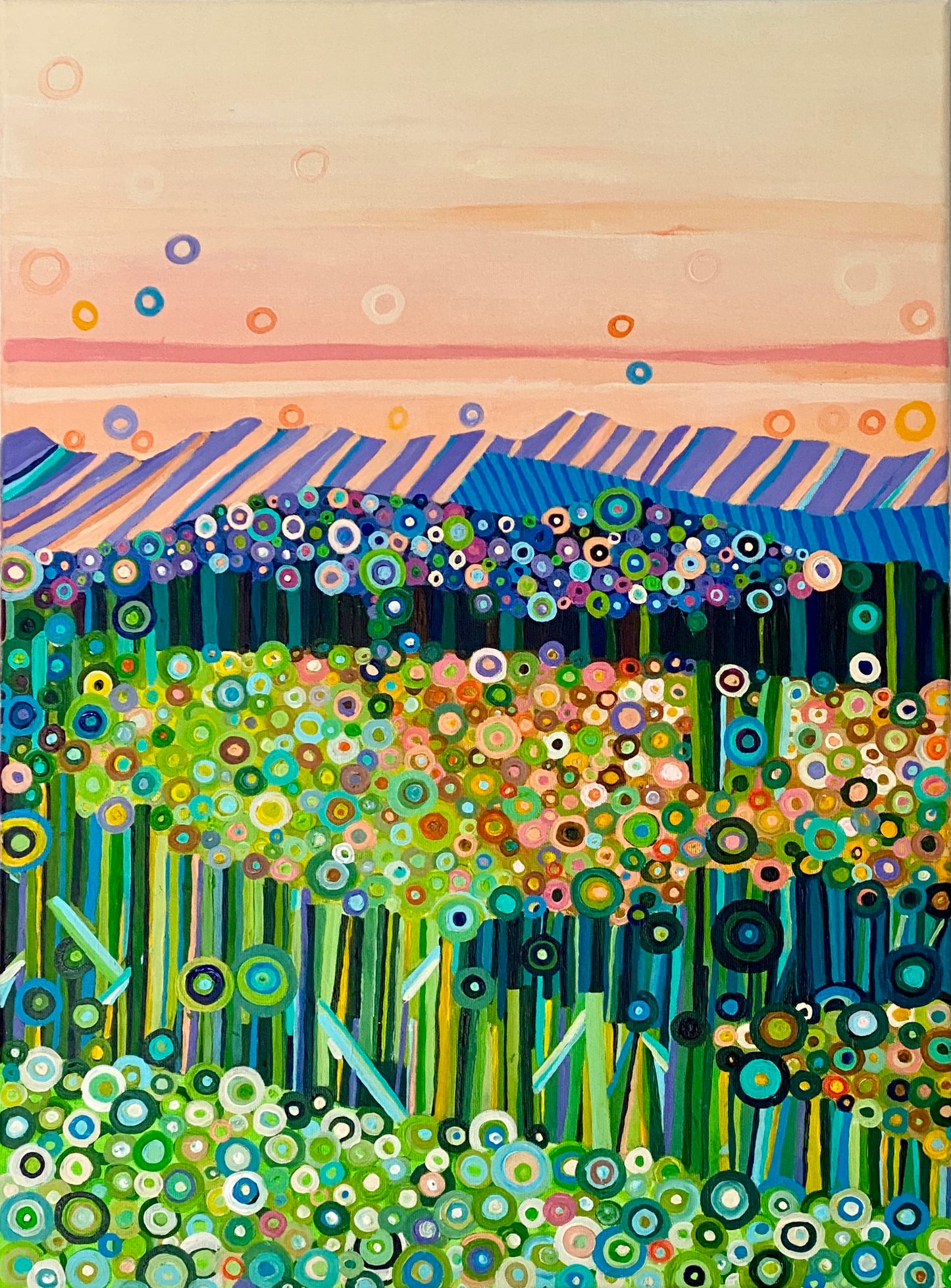 BIESZCZADY – MOUNTAIN VIEW – Originales zeitgenössisches Gemälde von Kasia Laskowska