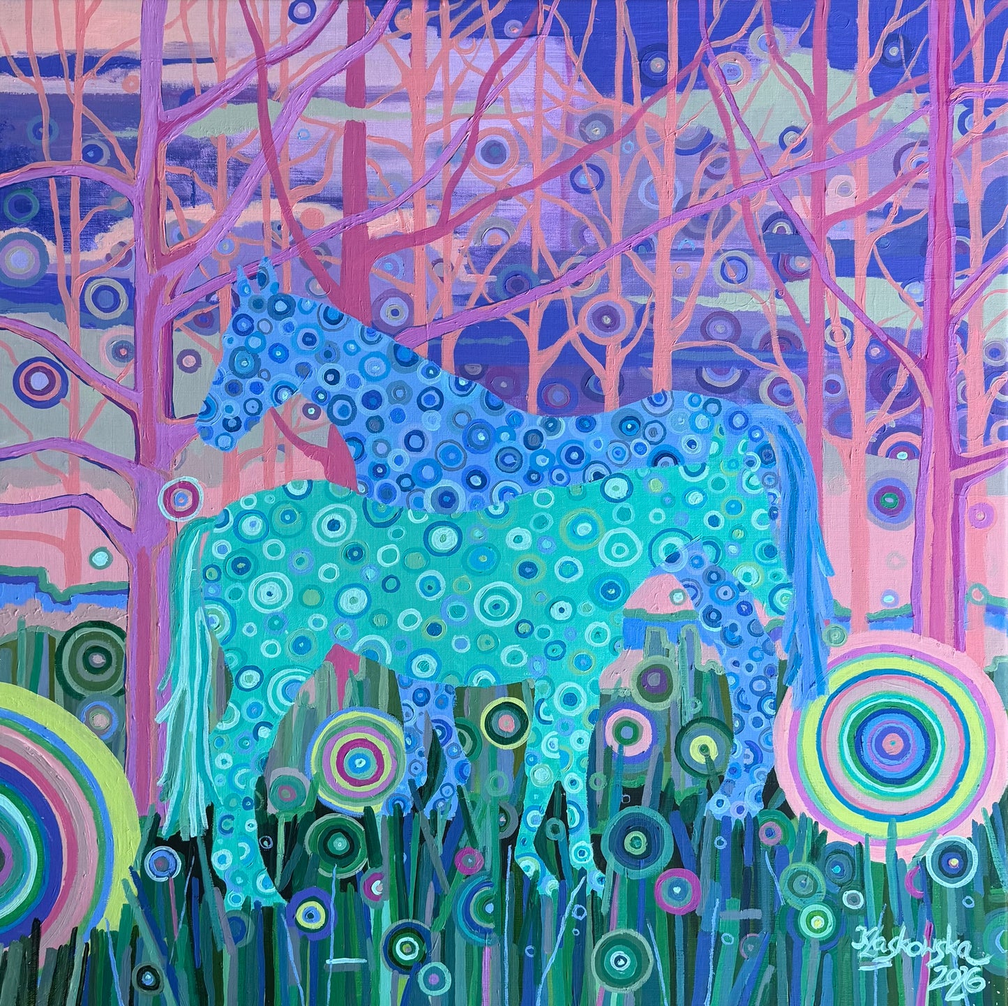 HORSE LOVE – Original Contemporary Painting by Kasia Laskowska