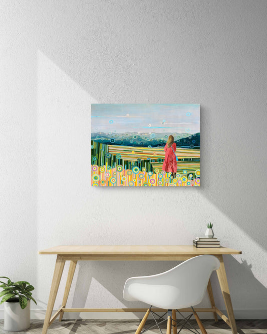 PERSPEKTIVE - Originales zeitgenössisches Gemälde von Kasia Laskowska