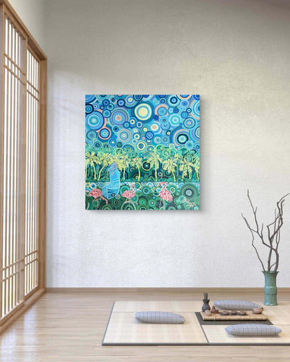 KOBIETA NAD RZEKĄ – obraz oryginalny - Kasia Laskowska Art