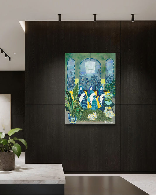 Three Women - Original Contemporary Painting by Kasia Laskowska