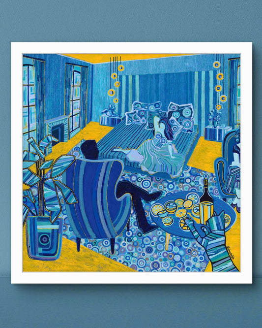 BLUE ROOM - Giclée Fine Art Print by Kasia Laskowska | Size L
