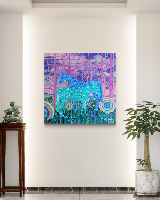 HORSE LOVE – Original Contemporary Painting by Kasia Laskowska