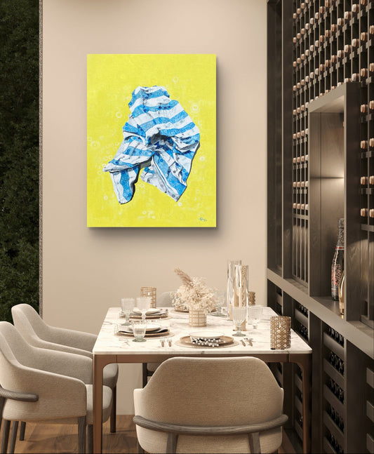 DISHCLOTH  – Originales zeitgenössisches Gemälde von Kasia Laskowska