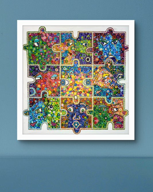 PUZZLED PEOPLE – Giclée Fine Art Print by Kasia Laskowska | Size L