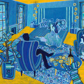 NIEBIESKI POKÓJ – obraz oryginalny - Kasia Laskowska Art