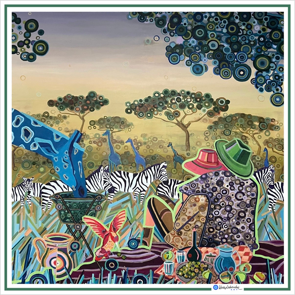 AFRICA — Art Silk Scarf (90×90 cm)