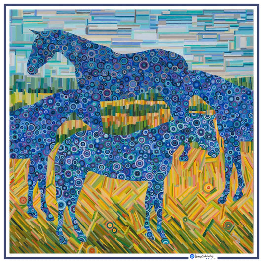 HERD — Art Silk Scarf (90×90 cm)