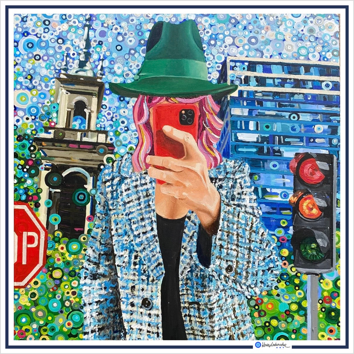 INFLUENCER — Art Silk Scarf (90×90 cm)