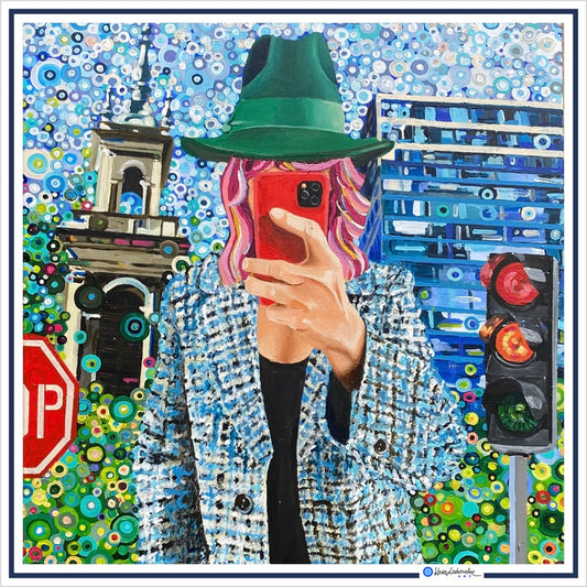 INFLUENCER — Art Silk Scarf (90×90 cm)