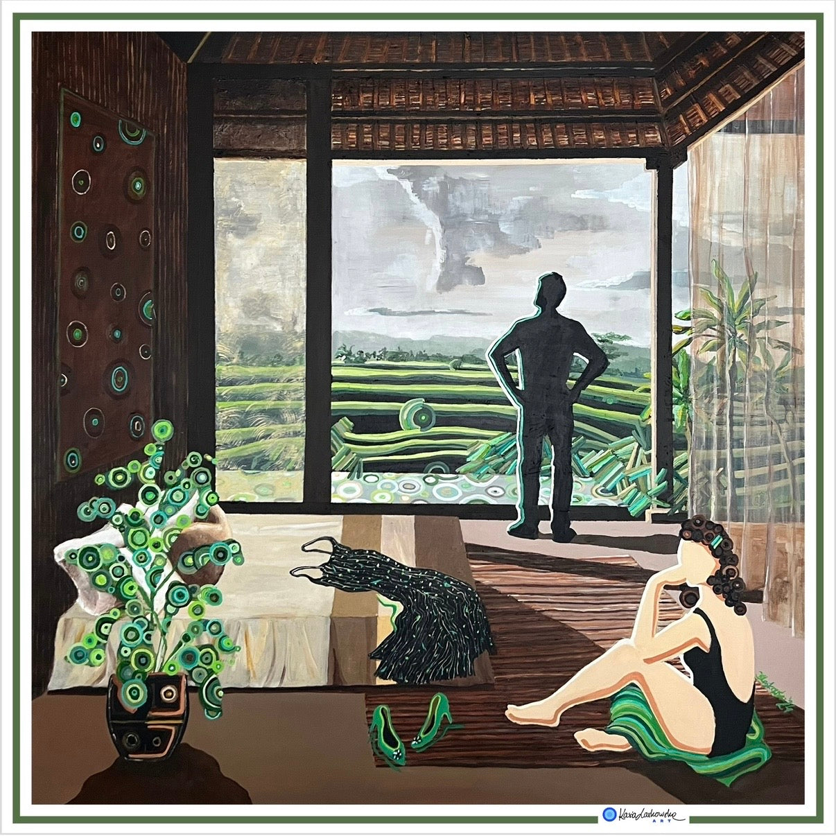 THE STORM IS COMING — Art Silk Scarf (90×90 cm)