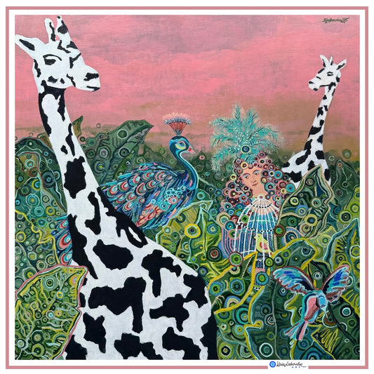 RELATIVE BEAUTY — Art Silk Scarf (90×90 cm)