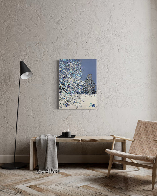 WINTER – Originales zeitgenössisches Gemälde von Kasia Laskowska