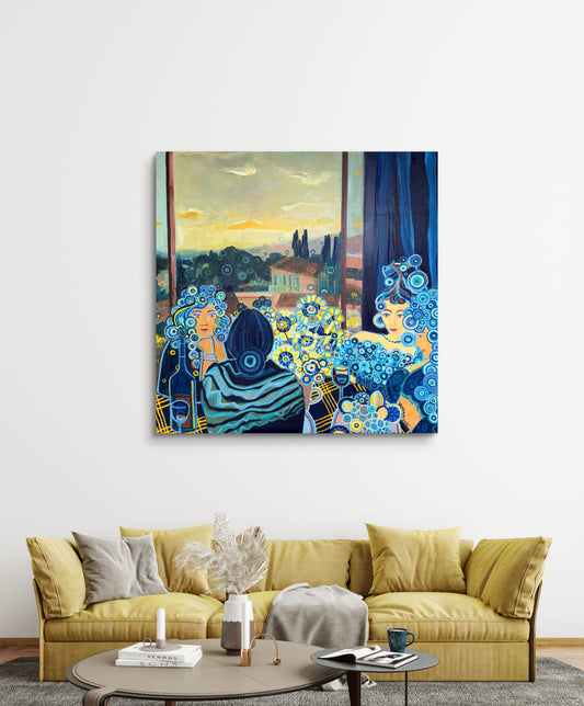 GATHERING - Original Contemporary Painting by Kasia Laskowska