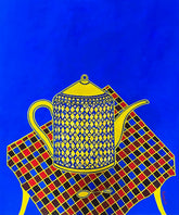 CZAS NA HERBATĘ - DZBANEK - obraz oryginalny - Kasia Laskowska Art