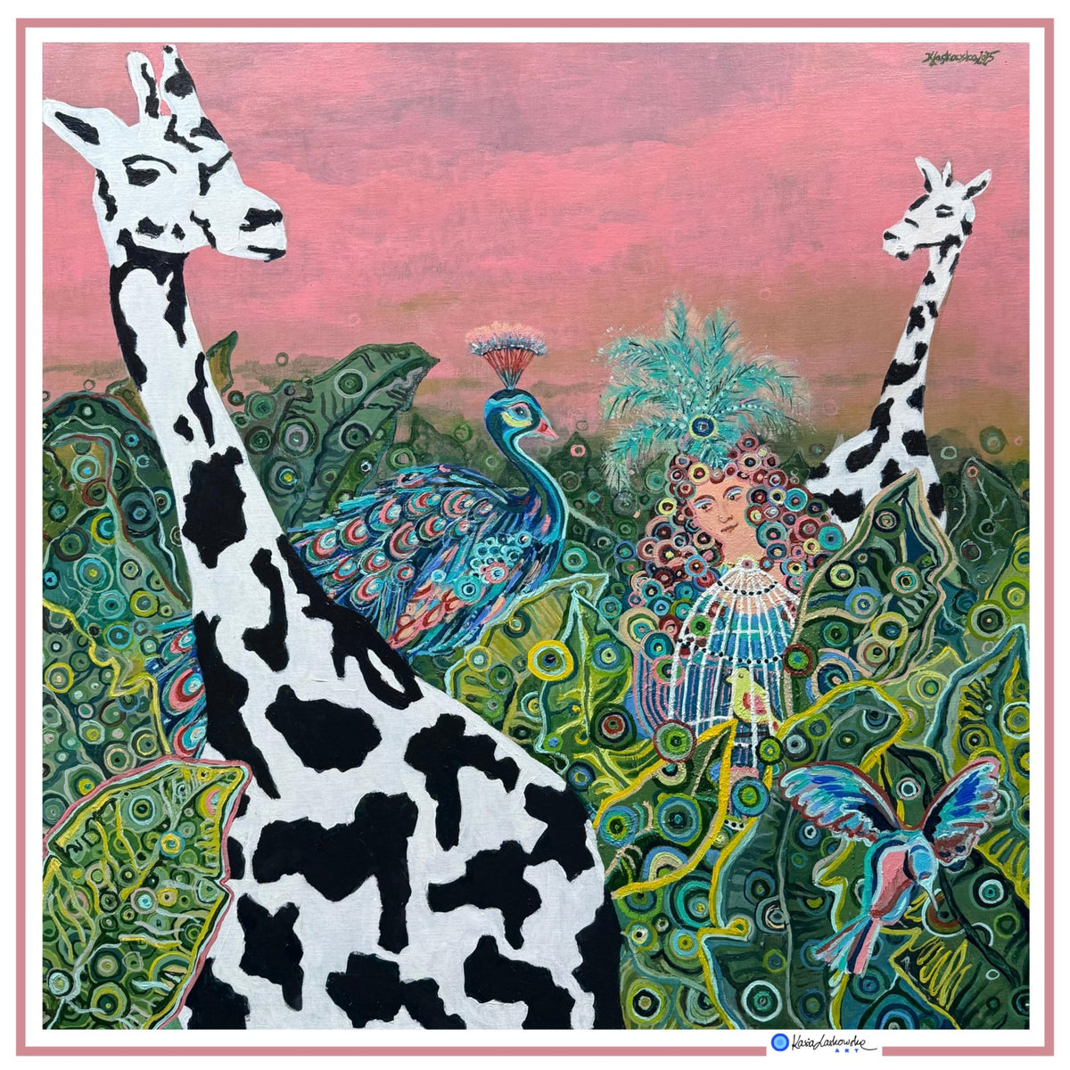 WZGLĘDNE PIĘKNO – jedwabna apaszka - Kasia Laskowska Art