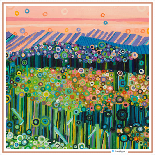 BIESZCZADY - MOUNTAIN VIEW — Art Silk Scarf (90×90 cm)