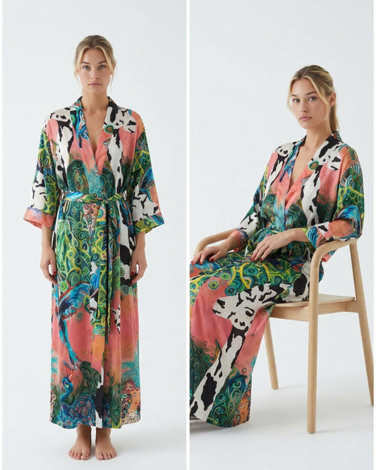 Relative Beauty – Jedwabne Kimono (Długość Maxi)