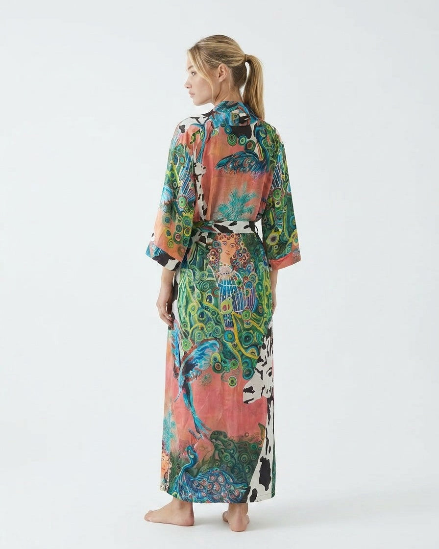 Relative Beauty – Jedwabne Kimono (Długość Maxi)